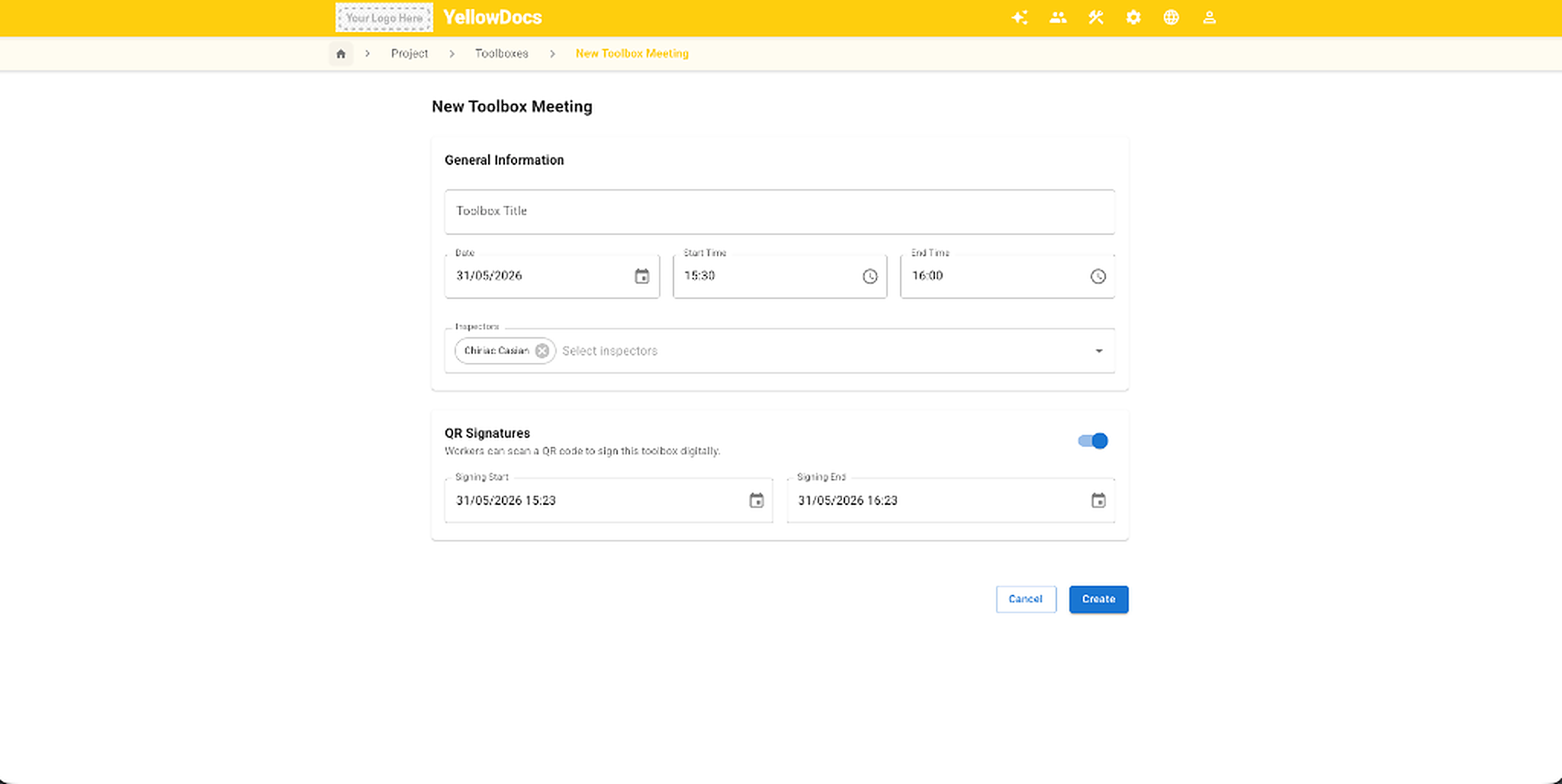 Paperless Toolbox Meetings
