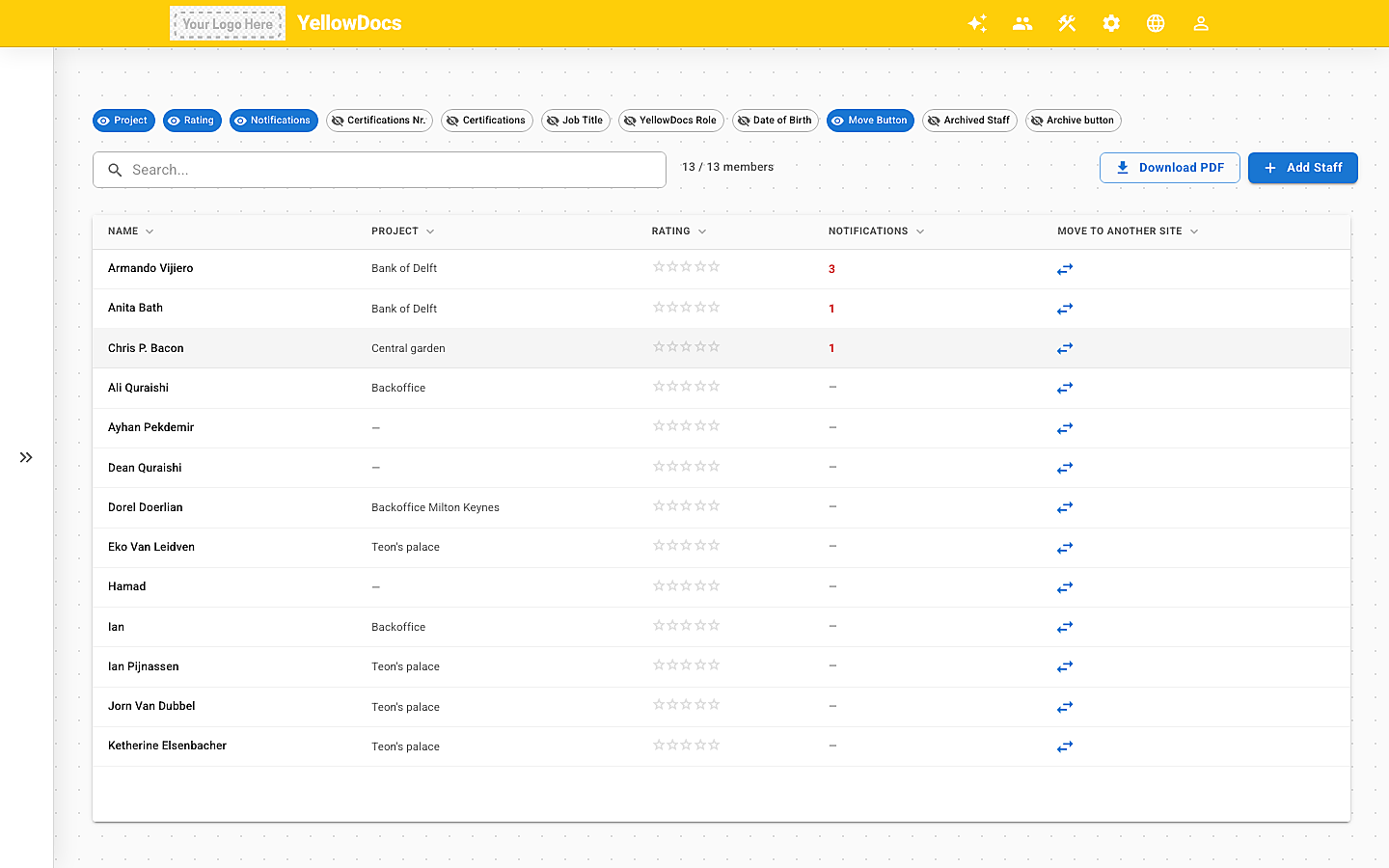 Intuitive Bulk Staff Scheduling